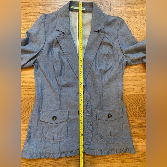 Maunces Ruffle Trim Jacket Women's Medium - Picture 6 of 8